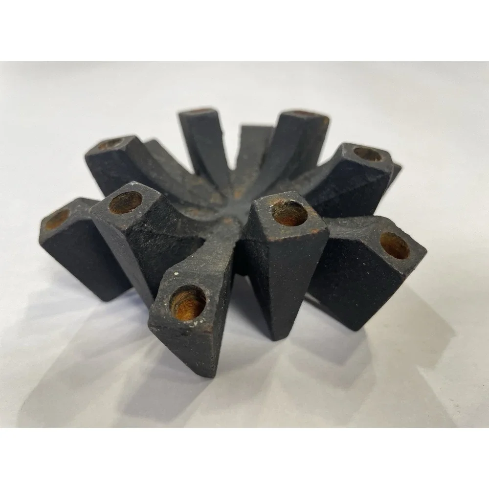 Hallmark Danish Mid-Century 1969 Vintage Cast Iron Sculpted Taper Candle Holder